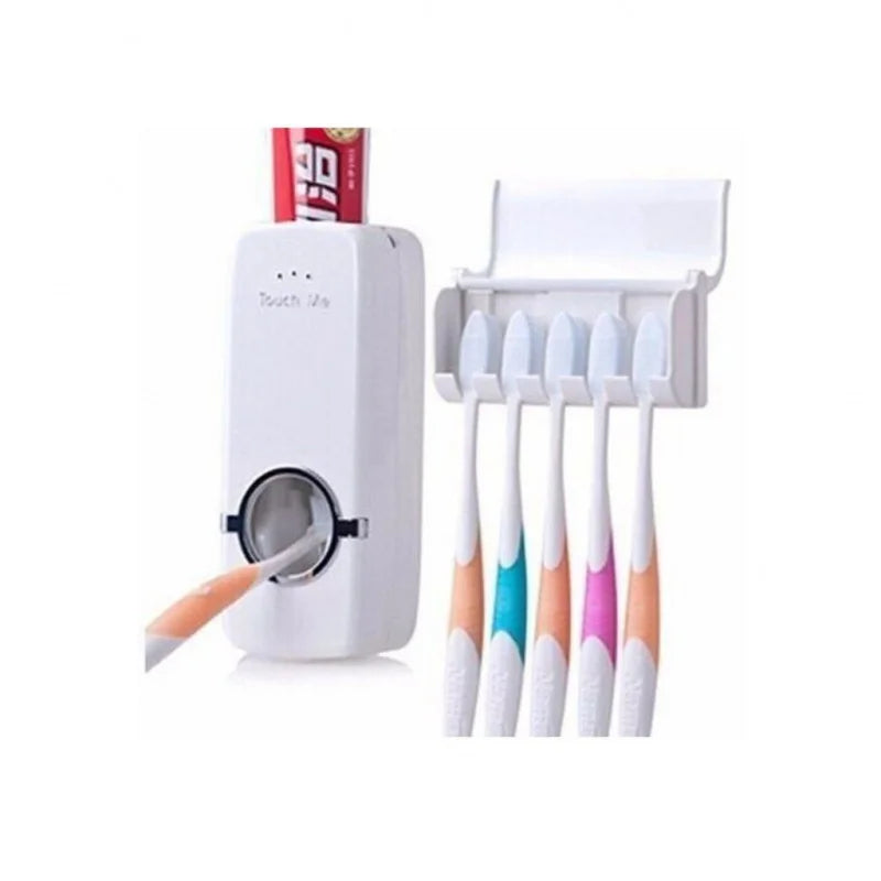 Aplicador de pasta de dente e suporte de escova